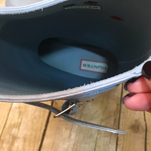 Hunter Blue Sparkle Glitter Boots Size 5 - Picture 6 of 8